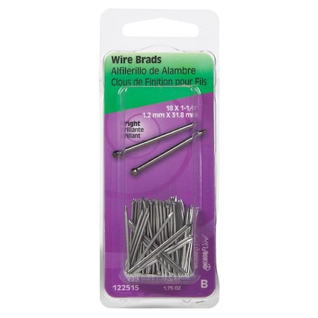 Homecare Products 1.25 in. Bright Steel Brad Nails HO3299764